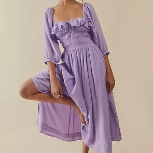 Free People Oasis Midi Dress in purple